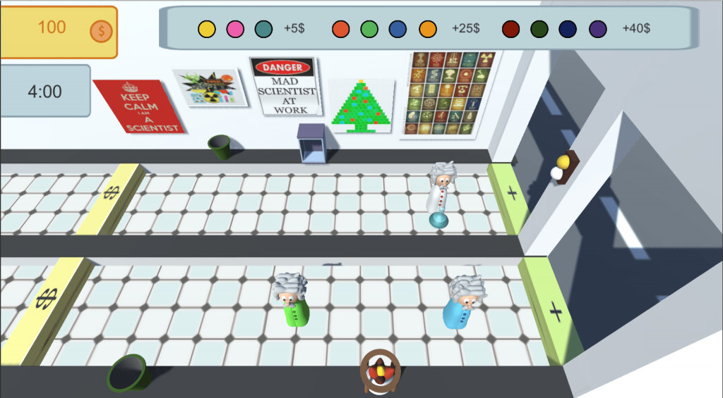 A screenshot of the game LabDay with three players