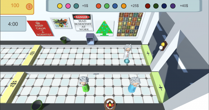 A screenshot of the game LabDay with three players